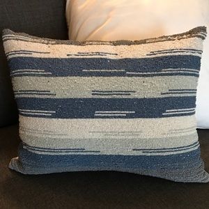 Beautifully beaded toss pillow - like NEW